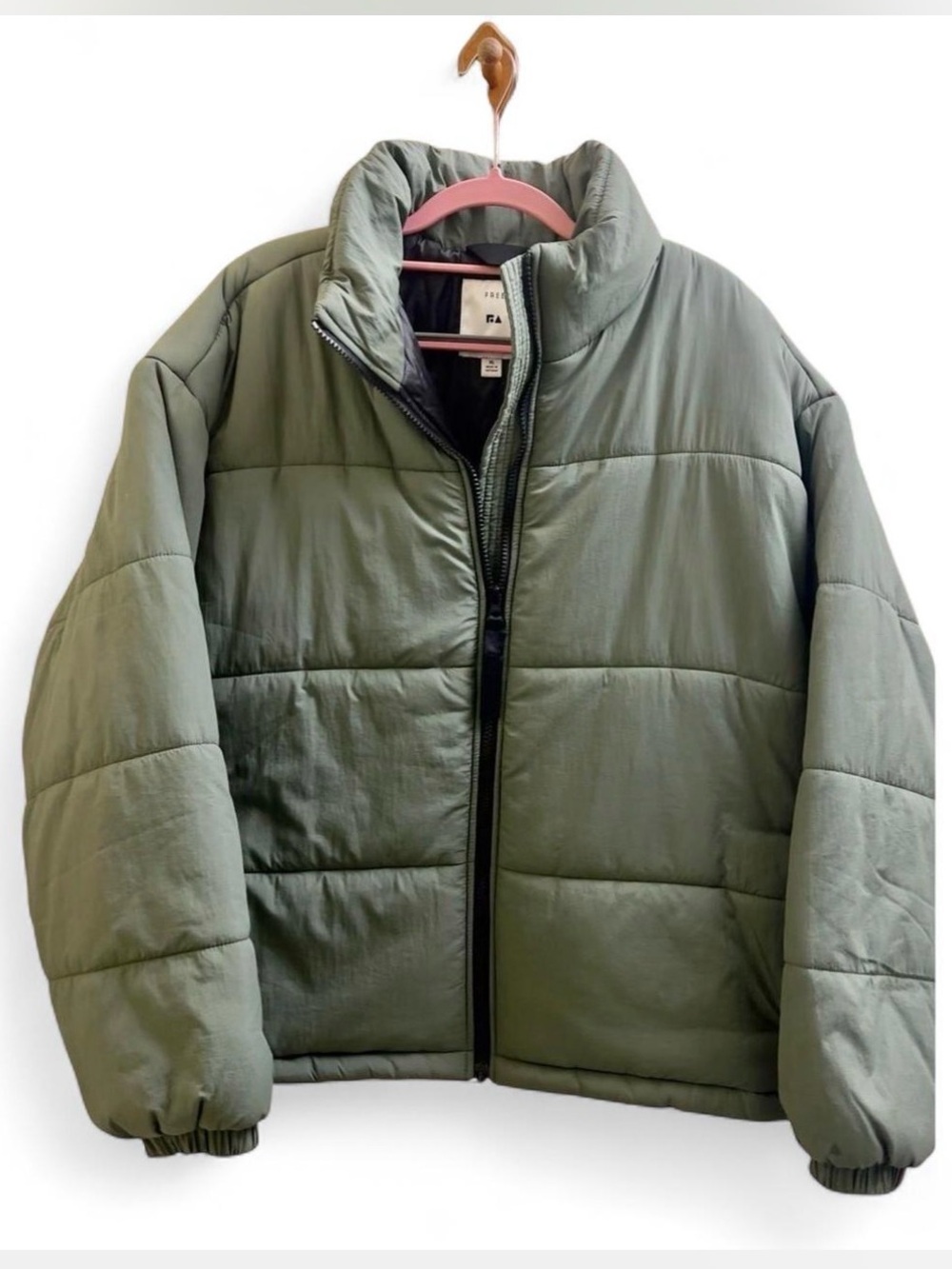 Free Assembly Women’s Sage Green Puffer Jacket -
